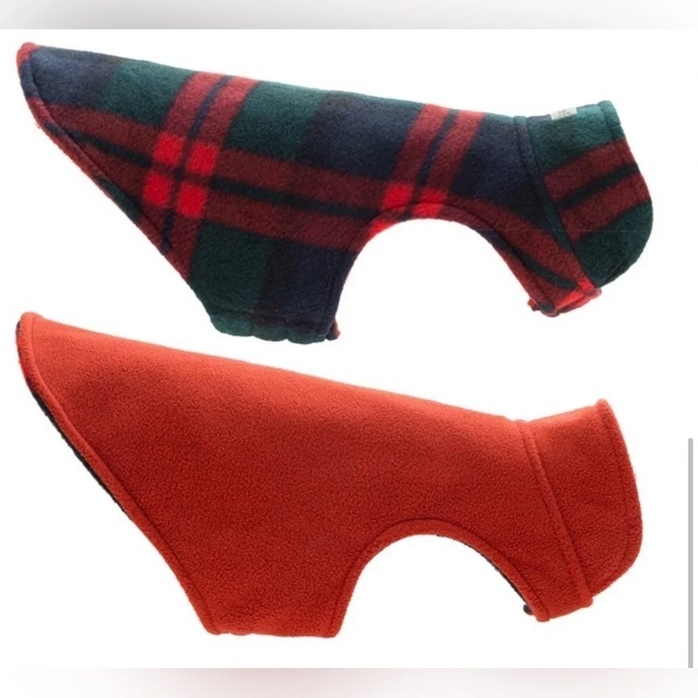 NWT SCENEREAL Dog Winter Clothes Reversible Jacket plaid or solid Size XS